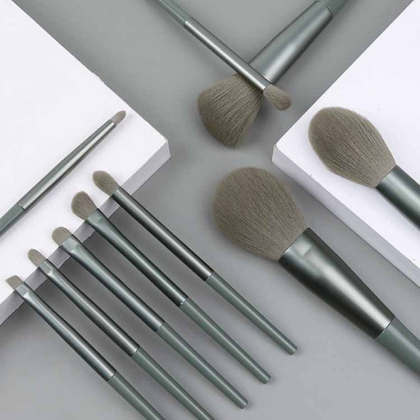 11-In-1 Beauty Tool Makeup Brush Set Beginner Beauty Brush(Ink Green)