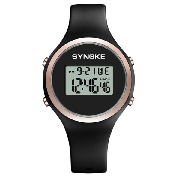 SYNOKE 9108 Student Silicone Strap Electronic Watch(Black)