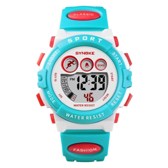 SYNOKE 9802 Children Sports Waterproof Digital Watch(Blue White)