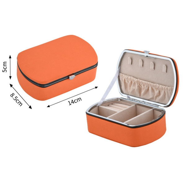 HN-001 Travel Portable Ring Lipstick Jewelry Storage Box(Necklace Version Orange)