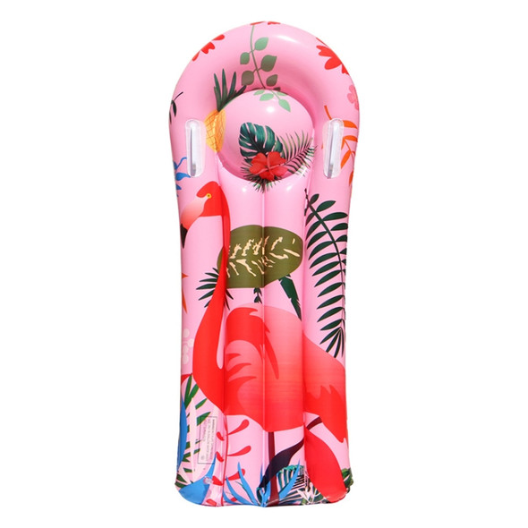 Cartoon Animal Pattern PVC Buoyancy Board Water Inflatable Children Surfboard(Flamingo)