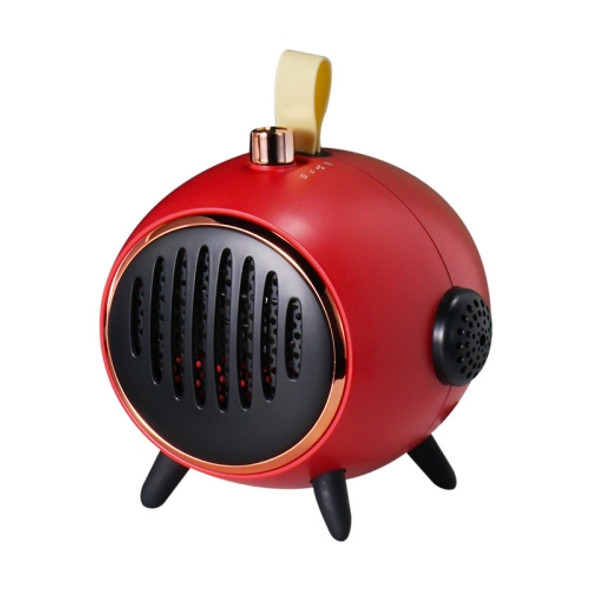 200W Mini Desktop Air Heater Plasma Purification Heater Little Sun,CN Plug( Red )