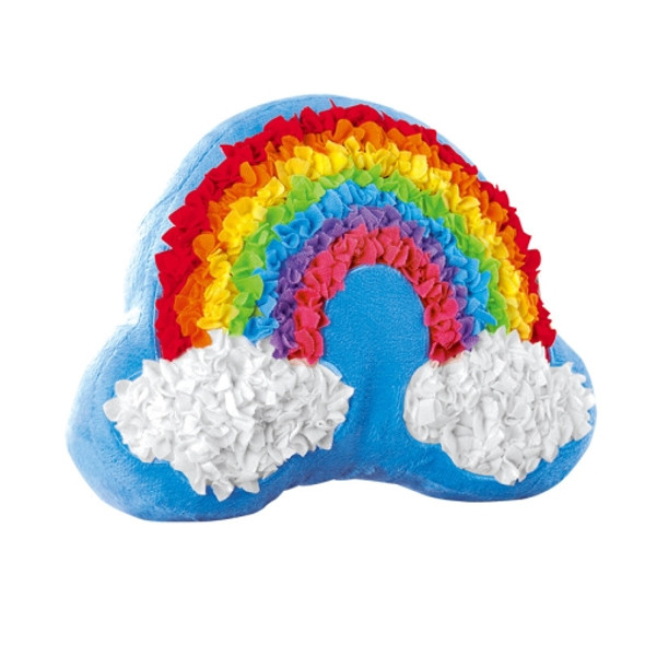 DIY Plush Pillow Toy Three-Dimensional Handmade Doll Material Package(Rainbow Cloud )