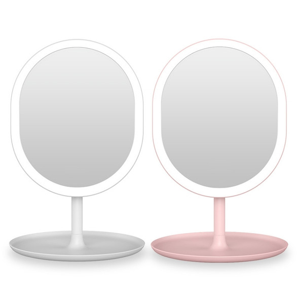 2 PCS 201 Smart Eye Protection Makeup Mirror With Light, Colour: Charging Monochrome Type(Pink)