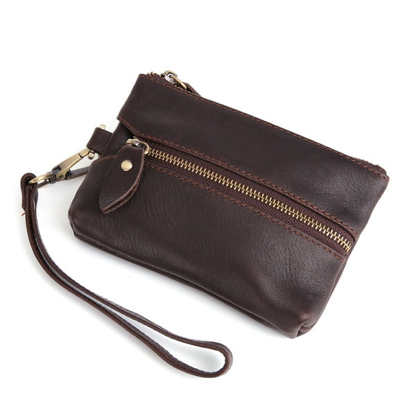 Waist-Hanging Hand-Held Leisure Key Case Multi-Function Coin Purse( Chocolate)
