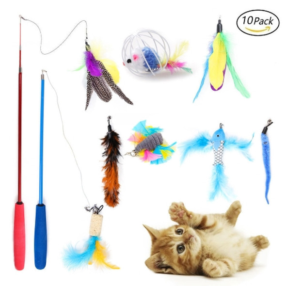 Pet Cat Toy Set Funny Cat Stick Plush Mouse Combo Toy,Specification: No. 9 Set