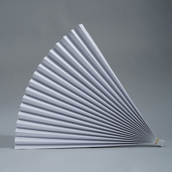 2 PCS 69x39cm Photo Props Hard Cardboard Folding Fan Photography Background Folded Paper(17 Ice White)