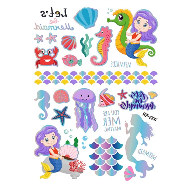 10 PCS Children Cartoon Bronzing Water Transfer Tattoo Stickers(WE006)