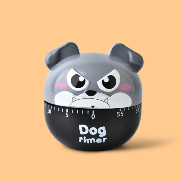2 PCS Cute Cartoon Puppy Baking Timer Kitchen Mechanical Small Alarm Clock(Gray)