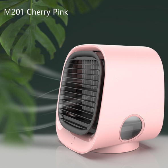 Desktop Cooling Fan USB Portable Office Cold Air Conditioning Fan, Colour: M201 Cherry Pink