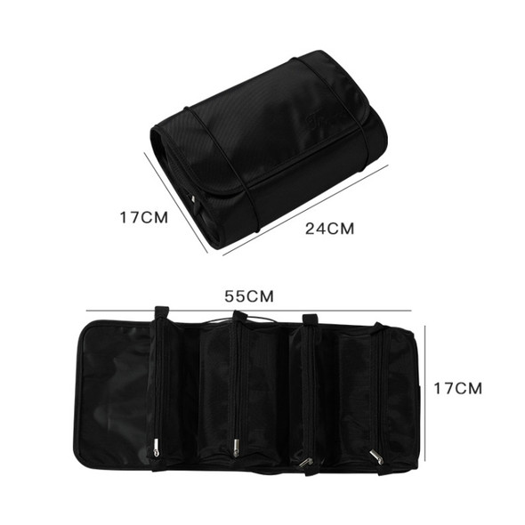 4 In 1 Multi-Function Cosmetics Storage Bag Removable Large Capacity Travel Convenient Cosmetic Bag Wash Bag, Colour: Black