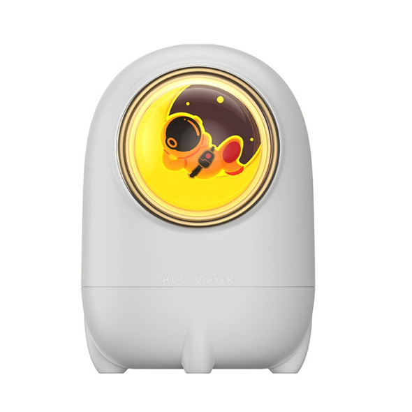 MJ033-A USB Type Spaceship Desktop Home Silent Night Light Humidifier Car Air Atomizing Humidifier(White)