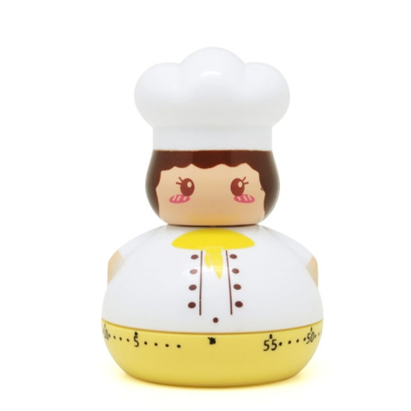 2 PCS RB189 Mini Chef Timer Kitchen Machinery Reminder Learning Time Manager, Style Random Delivery(Yellow)