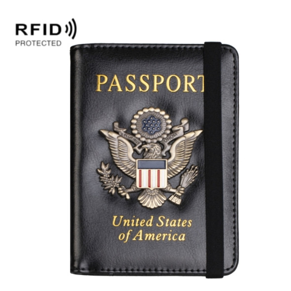 LT101 Multi-Card Passport Holder Anti-Magnetic Bank Card Holder(Black)