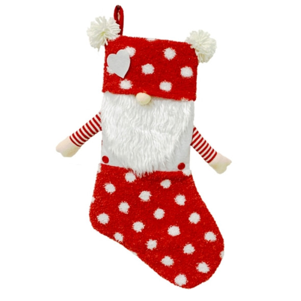 Christmas Decoration Socks Faceless Old Man Doll Gift Bag(Red)