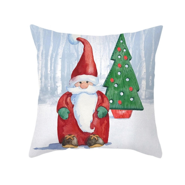 3 PCS Cartoon Printed Christmas Pillowcase Peach Skin Home Sofa Pillow Cover, Without Pillow Core, Size: 45x45cm(TPR421-9)