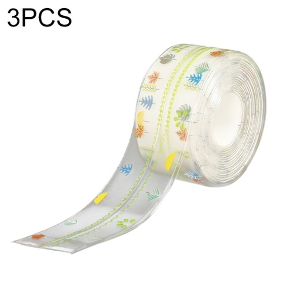3 PCS Kitchen Bathroom Anti-mildew Adhesive Tape Stove Anti-oil Sticker, Style:Transparent(Spring Summer Autumn Winter)