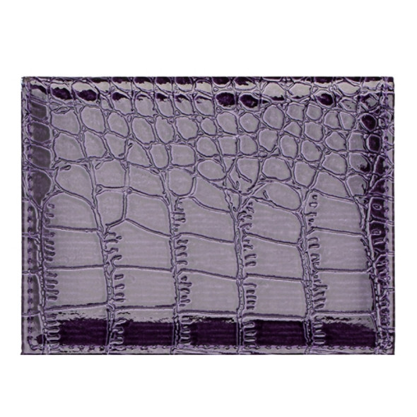 5 PCS PCVC1009 Crocodile Pattern PU Card Holder CDC Document Holder(Purple)