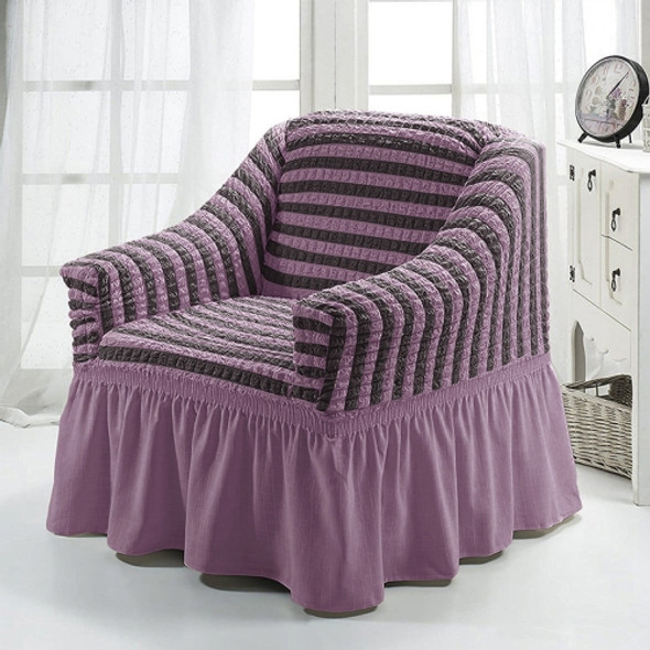 Four Seasons Universal Elastic Full Coverage Skirt Style Sofa Cover, Size: Single S 90-140cm(Two-colors Purple)