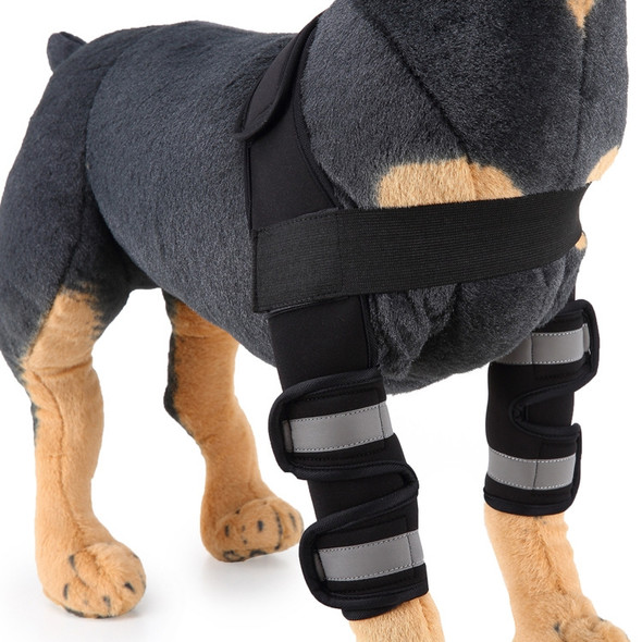 Pet Dog Leg Knee Guard Surgery Injury Protective Cover, Size: M(Anti-glory Model (Black) )