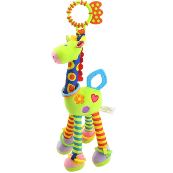 Baby Carriage Hanging Toy 0-1 Year Old Bell Teether Giraffe Bed Bell(Green)