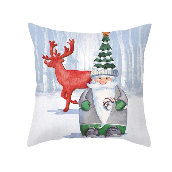 3 PCS Cartoon Printed Christmas Pillowcase Peach Skin Home Sofa Pillow Cover, Without Pillow Core, Size: 45x45cm(TPR421-8)