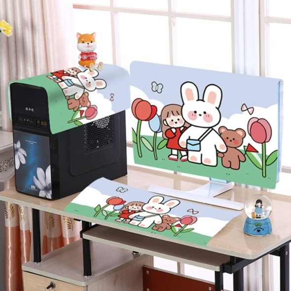 Desktop Computer LCD Monitor Cloth Dust-proof Cover, Size:19 inch(Cute Rabbit)