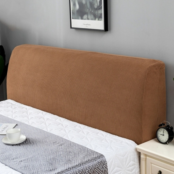 Polar Fleece Elastic Full Covered Headboard Dust Cover, Size:180cm(Titanium Coffee)