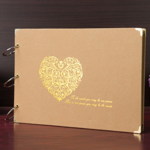 5 PCS DIY Couple Baby Anniversary Sticky Photo Album(Hot Stamping Gold Love)