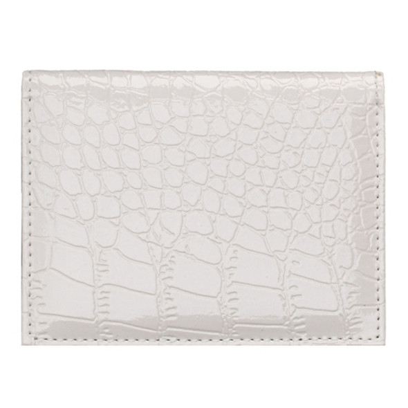 5 PCS PCVC1009 Crocodile Pattern PU Card Holder CDC Document Holder(White)