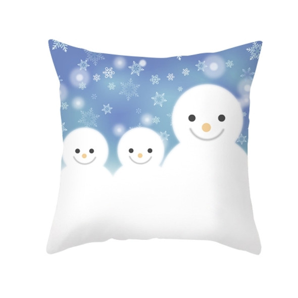 3 PCS Christmas Peach Skin Cartoon Print Pillowcase Home Living Room Sofa Cushion Cover Without Pillow Core, Size: 45x45cm(TPR423-11)