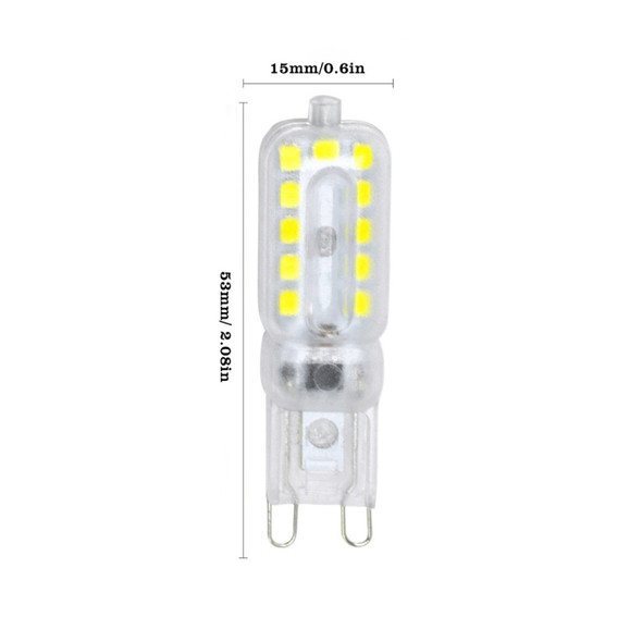 10PCS YWXLight AC 110-130V AC 220-240V G9 22LEDs 5W 2835SMD Dimmable Transparent Peanut Lamp (Color:220V Size:Cold White)