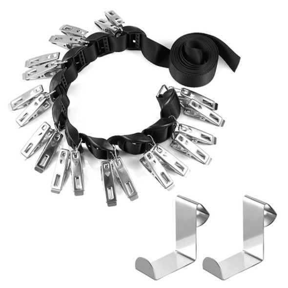 Door Rear Hat Hook Lanyard Punch-Free Adjustable Door Back Hook Hanging Portable Hats, Specification: 10 Clips Type(Black)