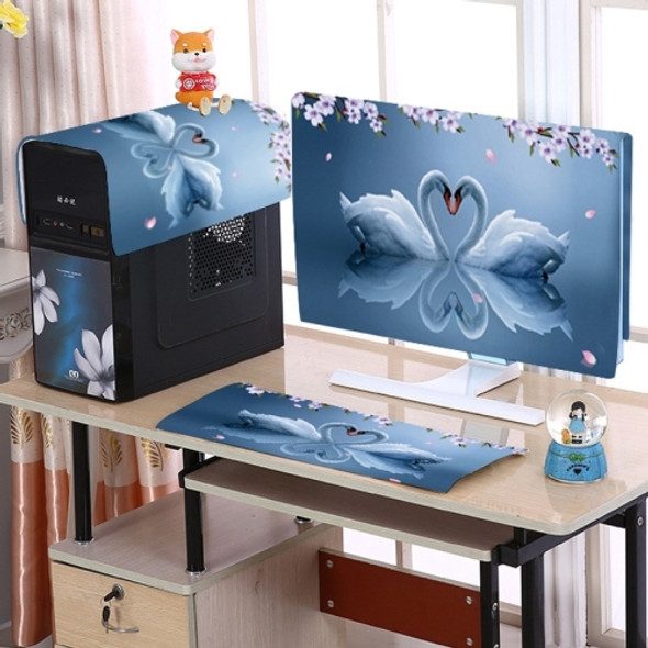 Desktop Computer LCD Monitor Cloth Dust-proof Cover, Size:32 inch(Lovers Swan)