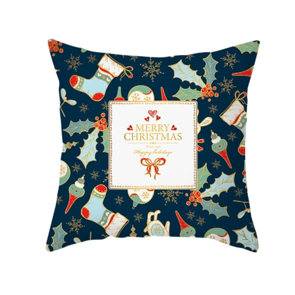 3 PCS Christmas Peach Skin Printing Colorful Sofa Pillowcase Without Pillow Core, Size: 45x45cm(TPR428-13)