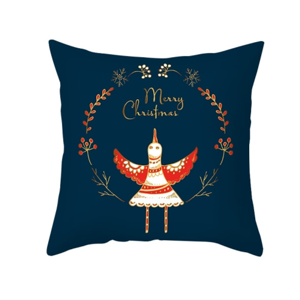 3 PCS Christmas Peach Skin Printing Colorful Sofa Pillowcase Without Pillow Core, Size: 45x45cm(TPR428-17)