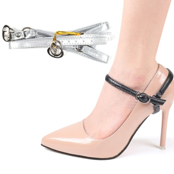 3 Pairs High Heels Prevent Heel Drop Shoe Strap(Silver)