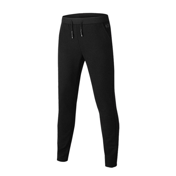 USB Heated Thick Woolen Casual Pants (Color:Black Size:XXXXL)