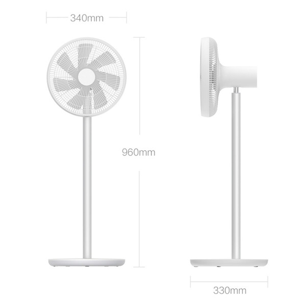 Original Xiaomi Youpin Smartmi Electric Pedestal Fan 100 Stepless Speed, Support Mijia APP Control, EU Plug