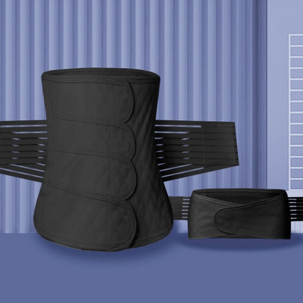 Postpartum Abdomen Belt Corset Belt Can Wear Elastic Abdomen Belt In All Seasons, Size: XL(Black Two-piece Set)
