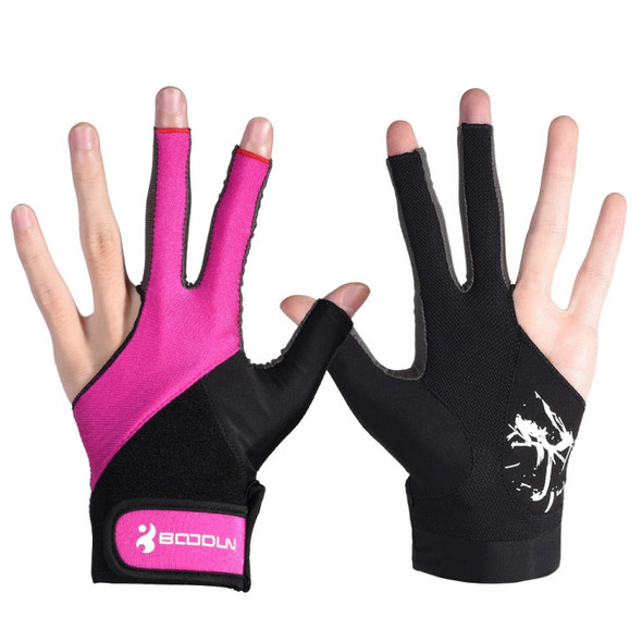 BOODUN M200932 Three-Pointer Billiard Gloves Abrasion Resistant Comfortable Billiard Single Gloves, Size: L(Purple)