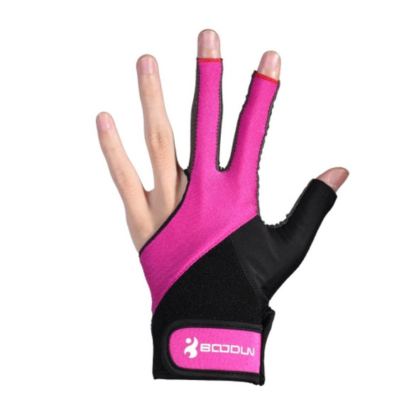 BOODUN M200932 Three-Pointer Billiard Gloves Abrasion Resistant Comfortable Billiard Single Gloves, Size: M(Purple)