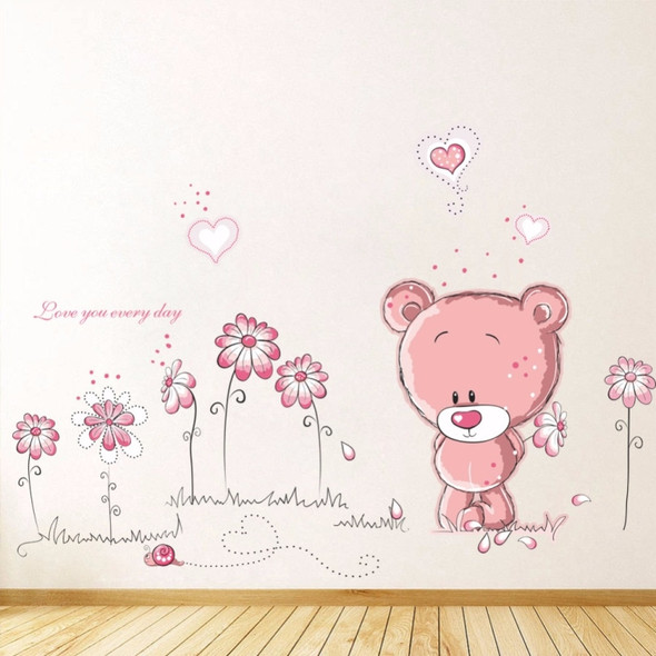 Removable PVC Cute Bear Animal Room Decorative Wall Sticker