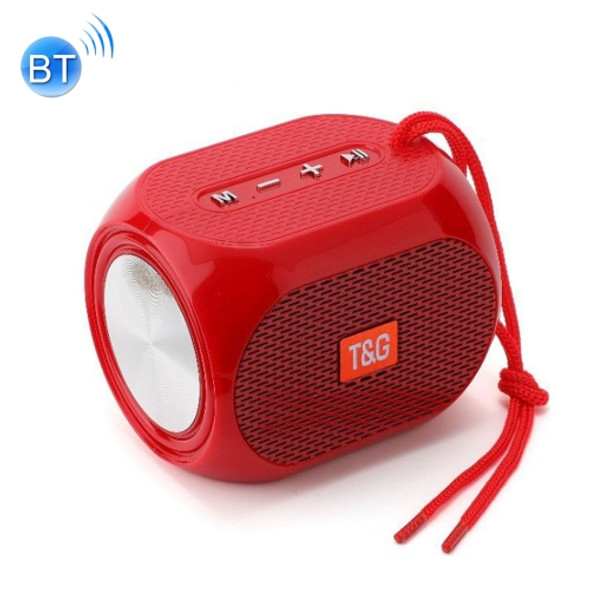 T&G TG196 TWS Subwoofer Bluetooth Speaker With Braided Cord, Support USB/AUX/TF Card/FM(Red)