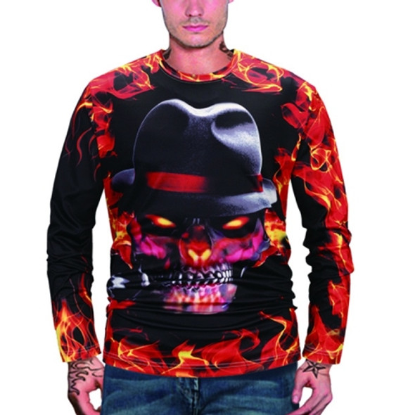 3D Digital Print Long Sleeve T-shirt for Men (Color:CT3008 Size:XXL)