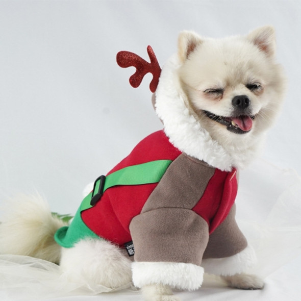 Pet Christmas Clothes Fall Winter Small Dog Cute Fawn Transformation Dress, Size: M