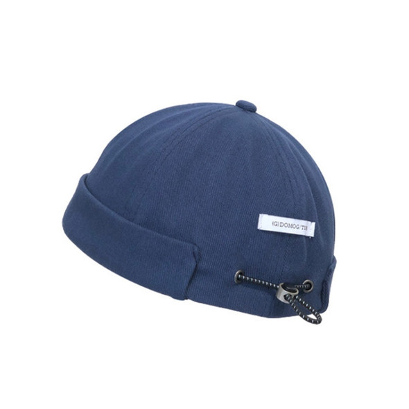 Autumn and Winter Drawstring Dome Hip Hop Hat without Eaves, Size:One Size(Blue)