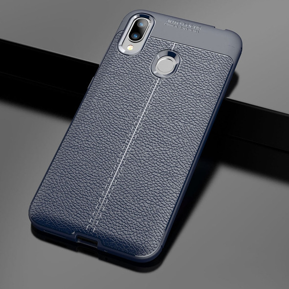 Litchi Texture TPU Shockproof Case for ASUS ZenFone Max (M2) (Navy)