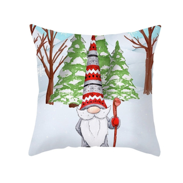 3 PCS Cartoon Printed Christmas Pillowcase Peach Skin Home Sofa Pillow Cover, Without Pillow Core, Size: 45x45cm(TPR421-1)