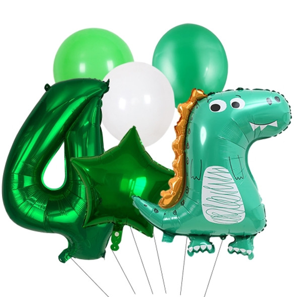 5934 Aluminum Membrane Latex Combination Dinosaur Digital Balloon Set Background Decoration Cartoon Balloon(4)